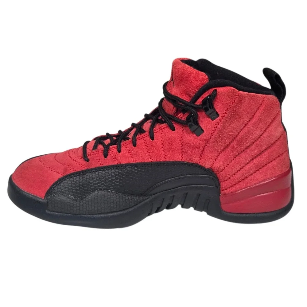 Jordan 12 Retro 2020 Mens 7.5 Red Black‎ Excellent Reverse Flu Game CT8013-602